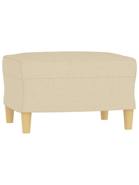 Křeslo s podnožkou krémové 60 cm textil