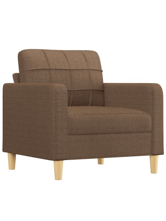 Křeslo s podnožkou hnědé 60 cm textil