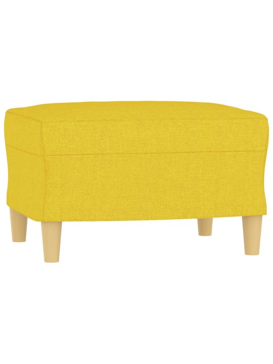 Křeslo s podnožkou světle žluté 60 cm textil