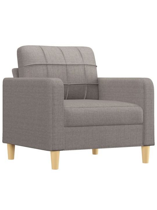 Křeslo s podnožkou taupe 60 cm textil