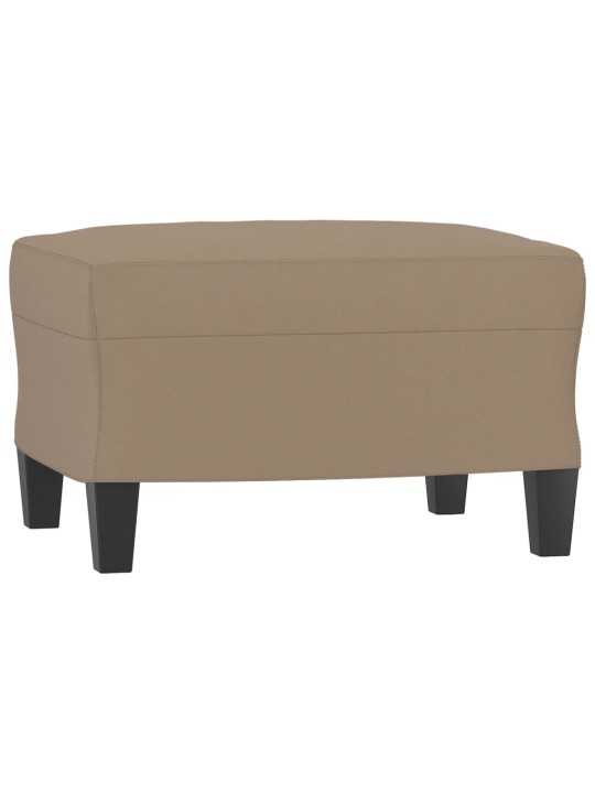 Křeslo s podnožkou cappuccino 60 cm umělá kůže