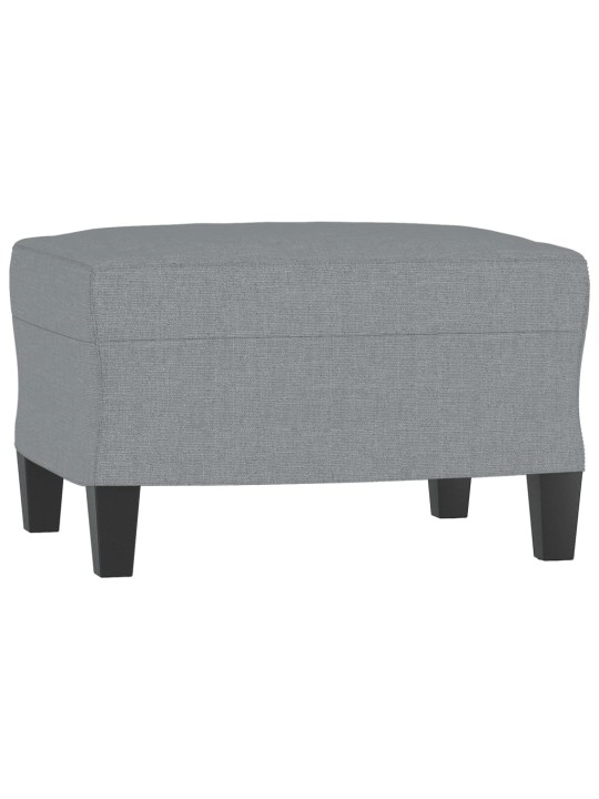 Křeslo s podnožkou světle šedé 60 cm textil