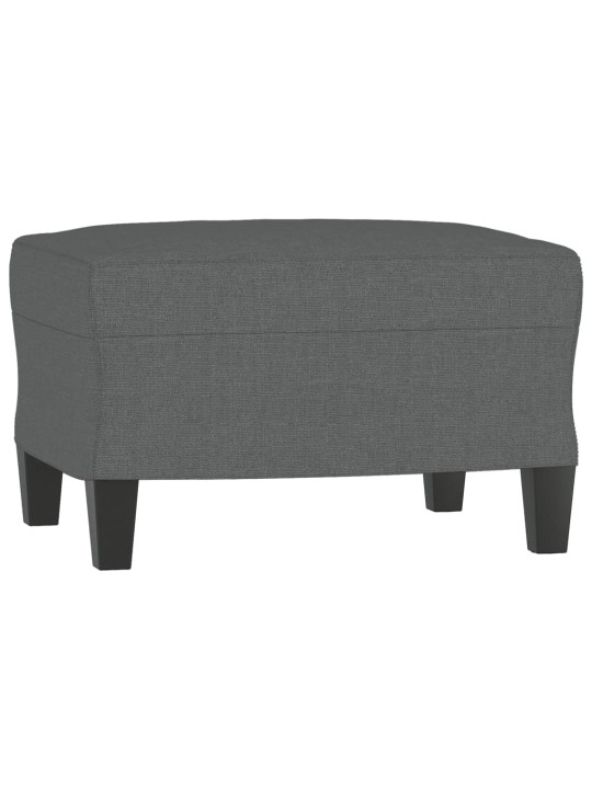 Křeslo s podnožkou tmavě šedé 60 cm textil