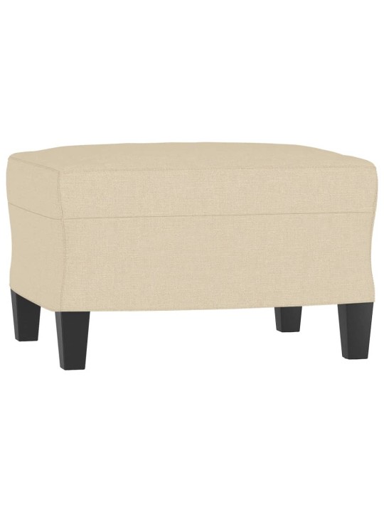 Křeslo s podnožkou krémové 60 cm textil