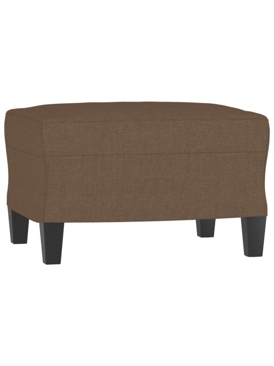 Křeslo s podnožkou hnědé 60 cm textil