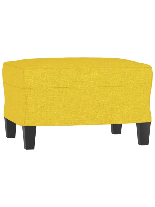 Křeslo s podnožkou světle žluté 60 cm textil