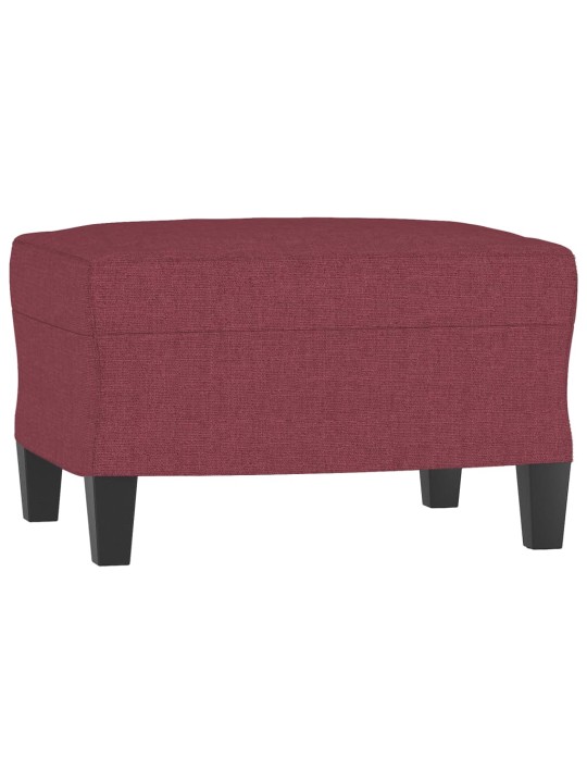 3místná pohovka s podnožkou vínová 180 cm textil