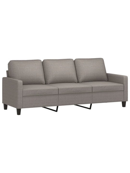 3místná pohovka s podnožkou taupe 180 cm textil