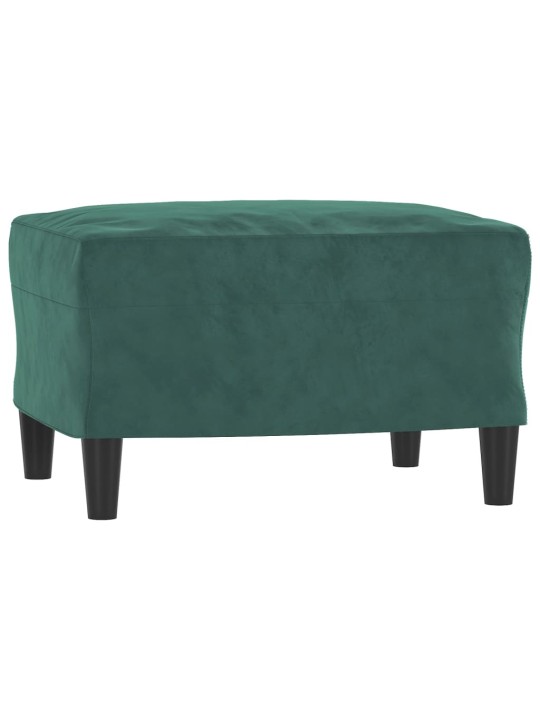 Křeslo s podnožkou tmavě zelené 60 cm samet