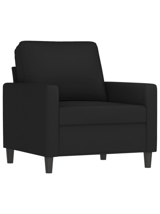 Křeslo s podnožkou černé 60 cm samet