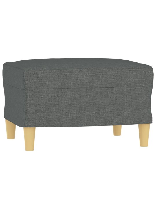 Křeslo s podnožkou tmavě šedé 60 cm textil