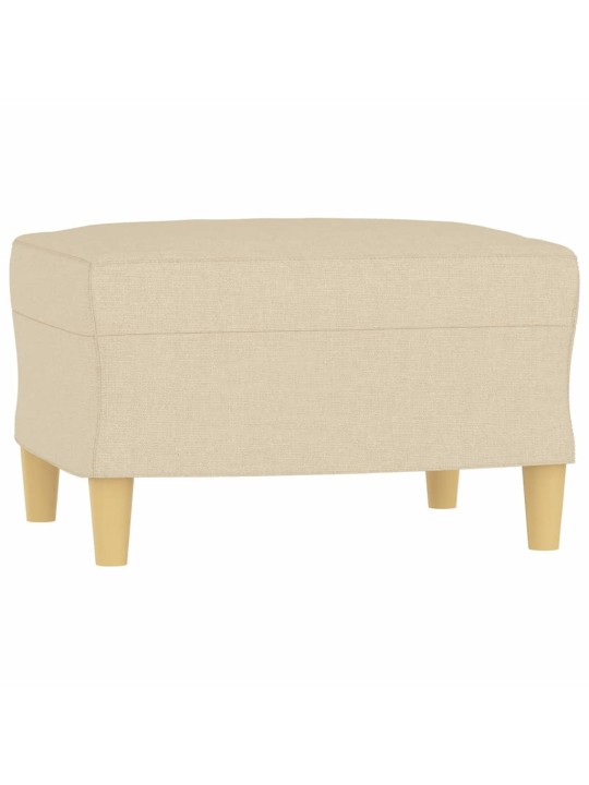 Křeslo s podnožkou krémové 60 cm textil