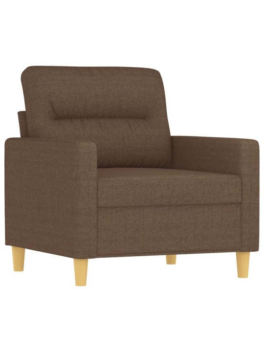 Křeslo s podnožkou hnědé 60 cm textil