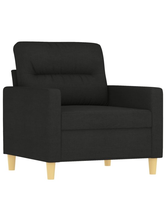 Křeslo s podnožkou černé 60 cm textil