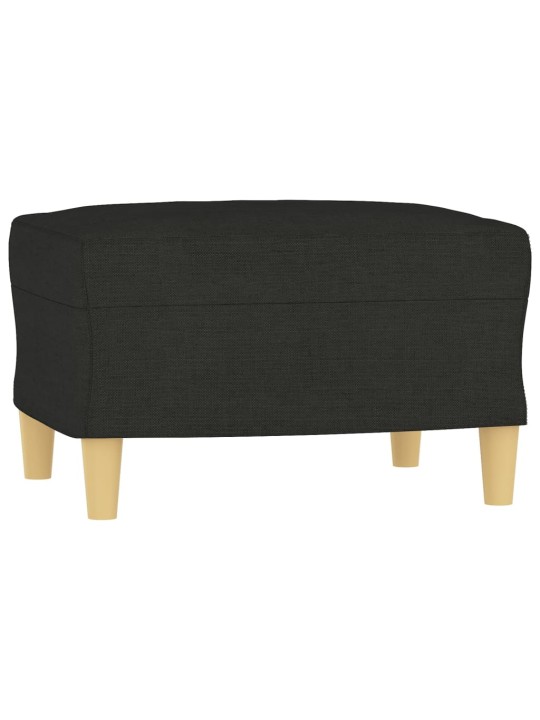 Křeslo s podnožkou černé 60 cm textil