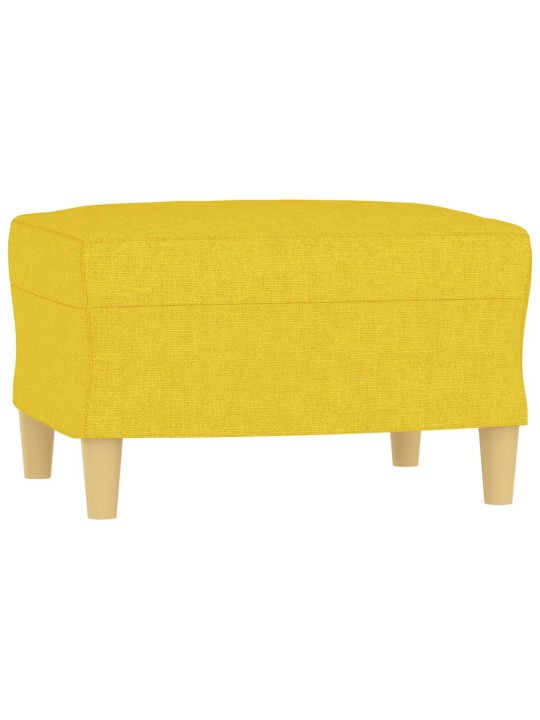 Křeslo s podnožkou světle žluté 60 cm textil
