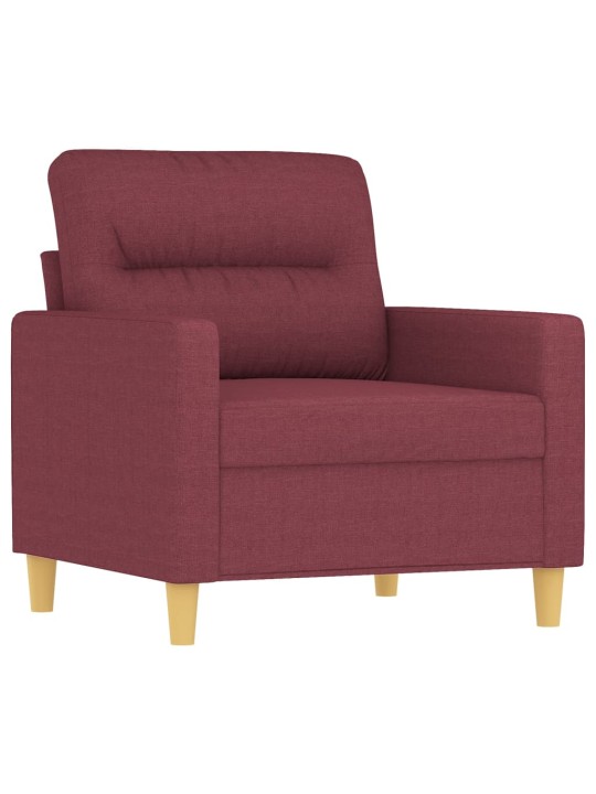 Křeslo s podnožkou vínové 60 cm textil