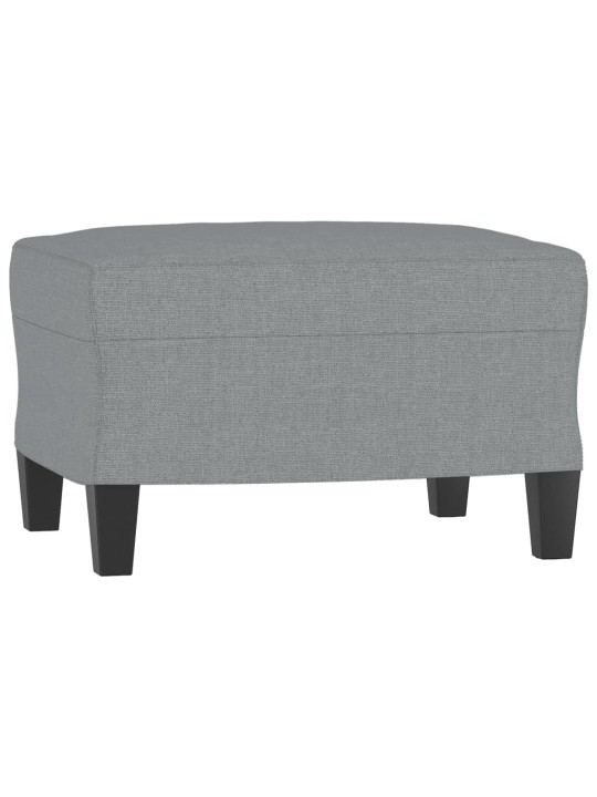 Křeslo s podnožkou světle šedé 60 cm textil