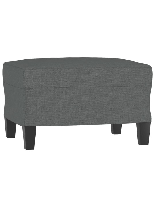 Křeslo s podnožkou tmavě šedé 60 cm textil