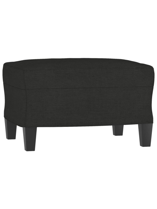 Křeslo s podnožkou černé 60 cm textil