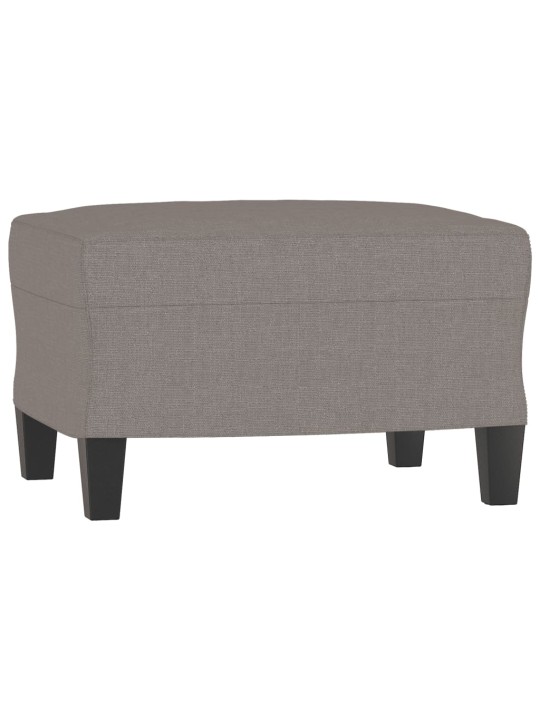 Křeslo s podnožkou taupe 60 cm textil