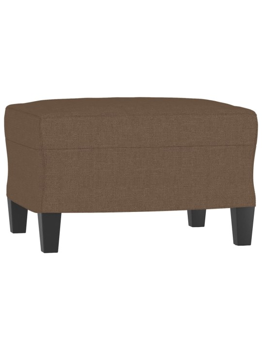 3místná pohovka s podnožkou hnědá 180 cm textil