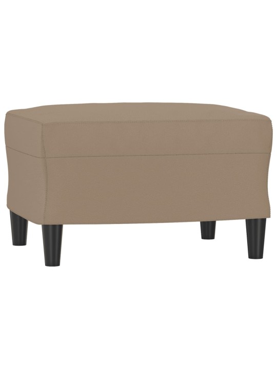 Křeslo s podnožkou cappuccino 60 cm umělá kůže