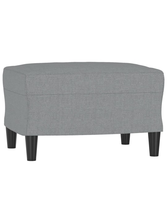 Křeslo s podnožkou světle šedé 60 cm textil