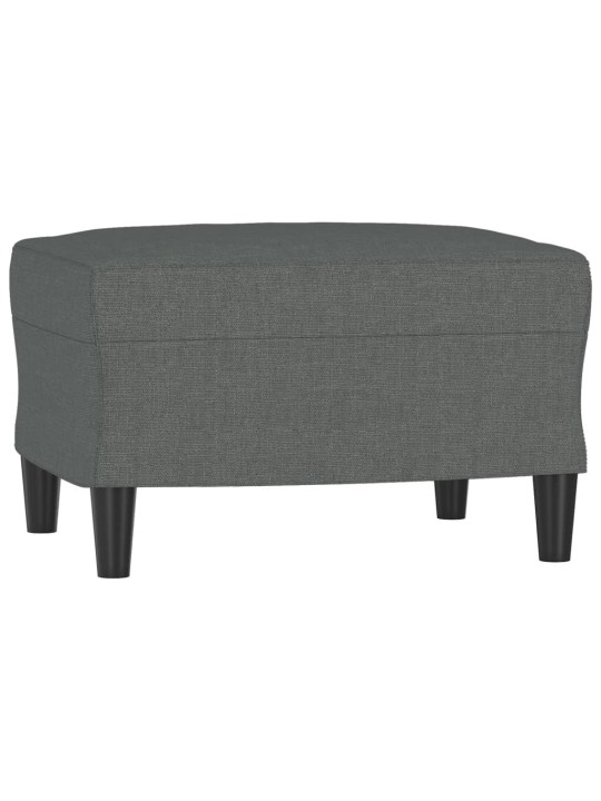 Křeslo s podnožkou tmavě šedé 60 cm textil
