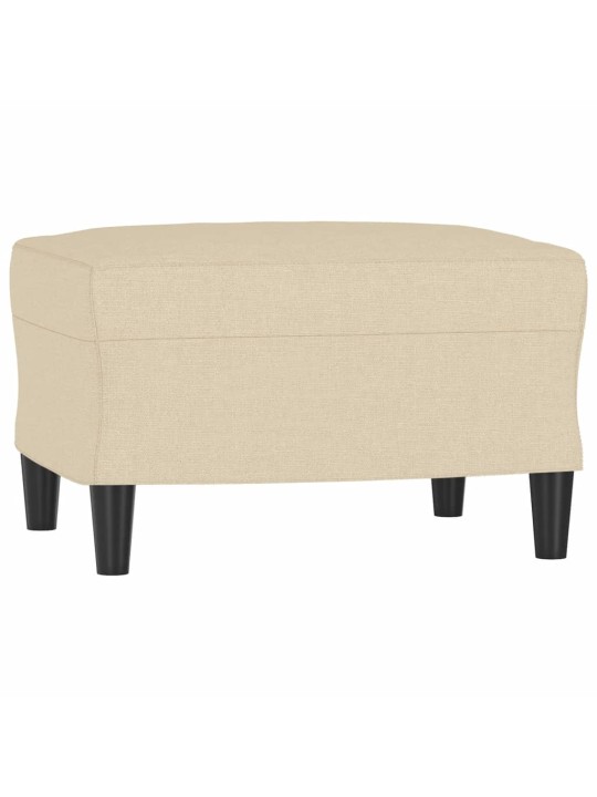 Křeslo s podnožkou krémové 60 cm textil