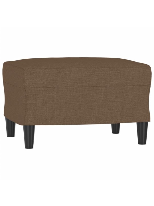 Křeslo s podnožkou hnědé 60 cm textil