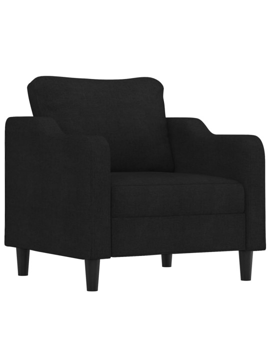 Křeslo s podnožkou černé 60 cm textil