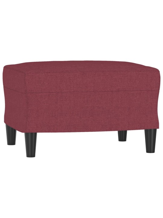 Křeslo s podnožkou vínové 60 cm textil