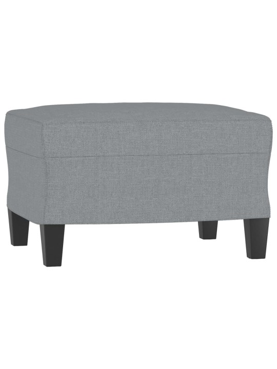 Křeslo s podnožkou světle šedé 60 cm textil