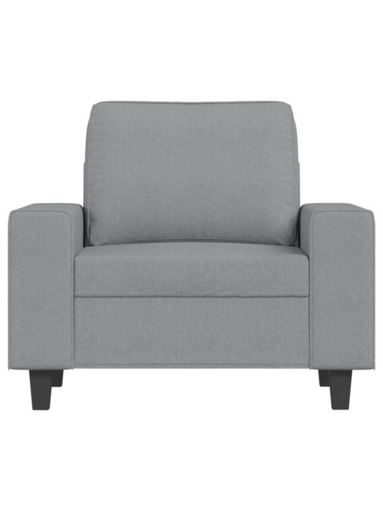 Křeslo s podnožkou světle šedé 60 cm textil