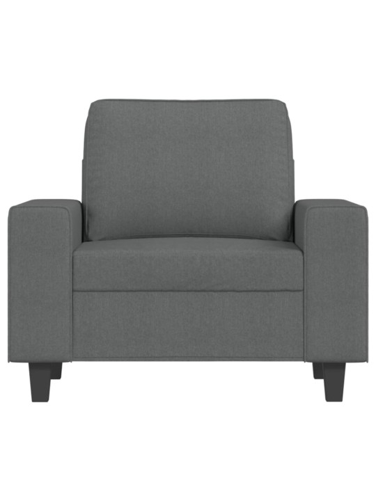 Křeslo s podnožkou tmavě šedé 60 cm textil