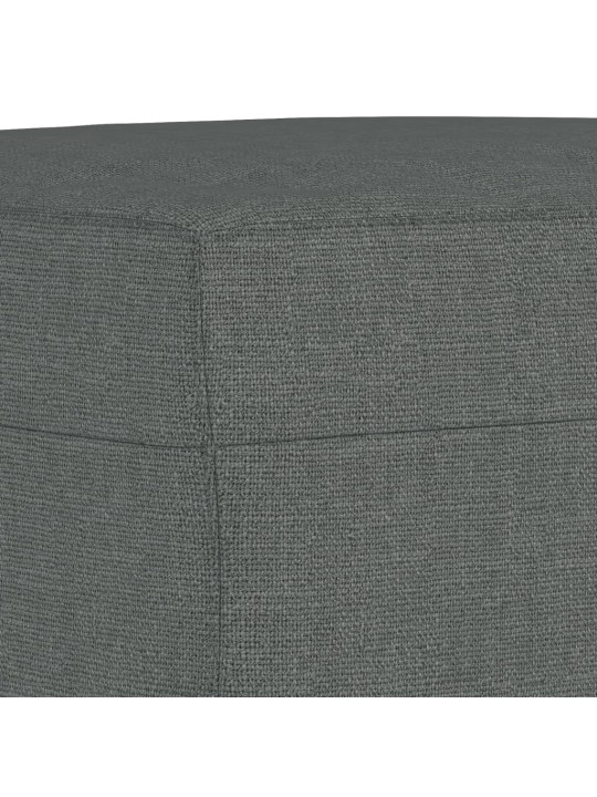 Křeslo s podnožkou tmavě šedé 60 cm textil