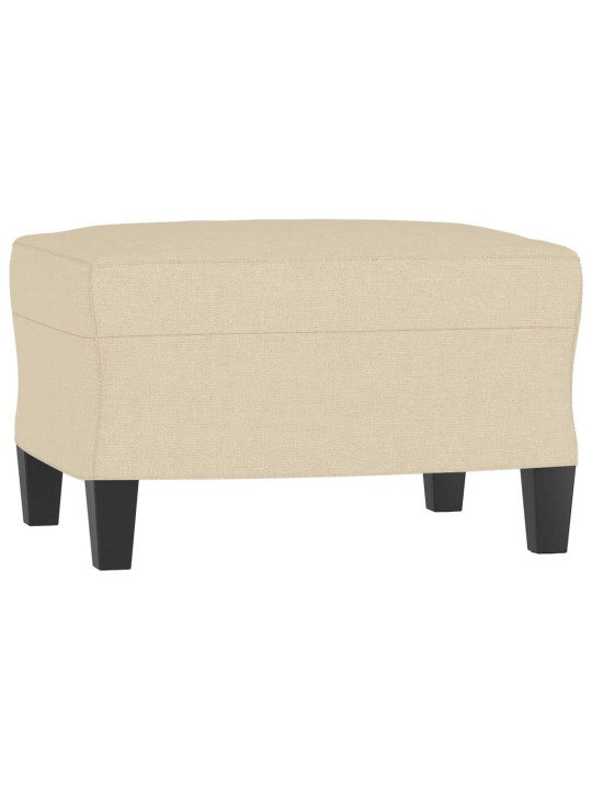 Křeslo s podnožkou krémové 60 cm textil