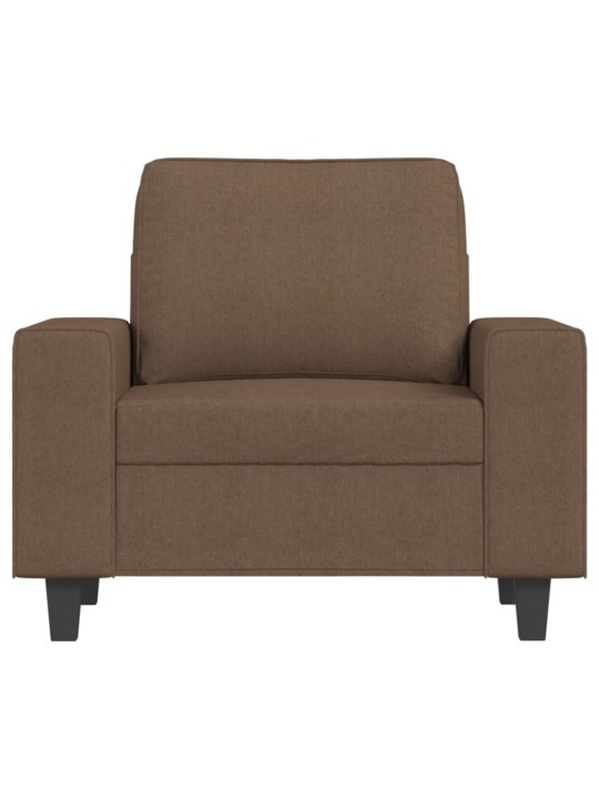 Křeslo s podnožkou hnědé 60 cm textil