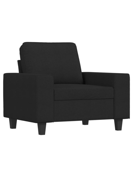 Křeslo s podnožkou černé 60 cm textil