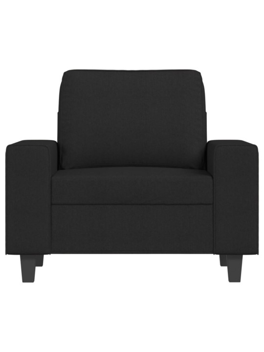 Křeslo s podnožkou černé 60 cm textil