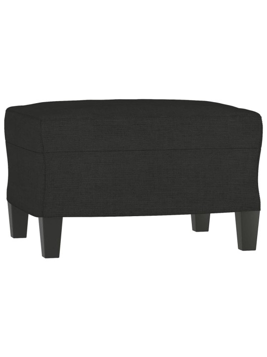 Křeslo s podnožkou černé 60 cm textil