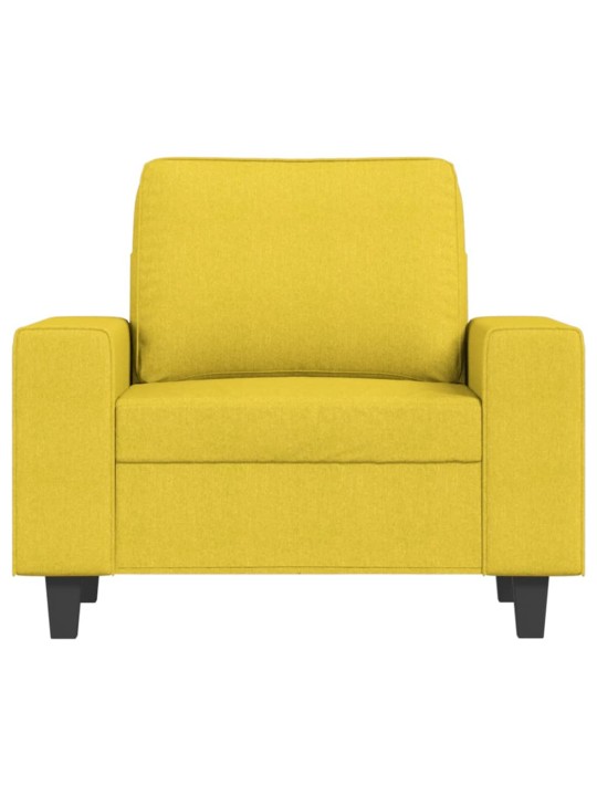 Křeslo s podnožkou světle žluté 60 cm textil