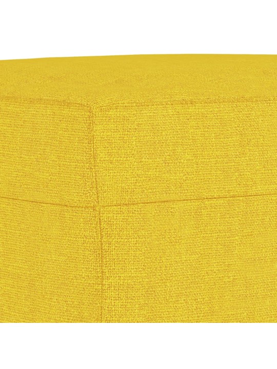 Křeslo s podnožkou světle žluté 60 cm textil