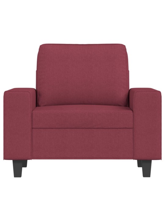 Křeslo s podnožkou vínové 60 cm textil