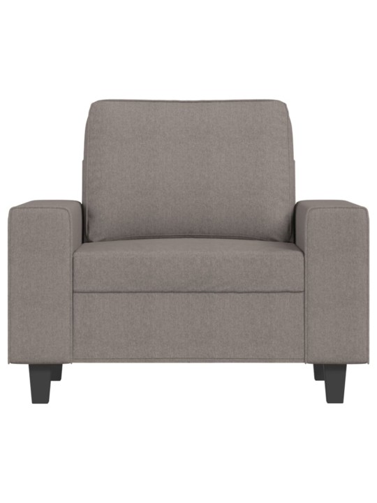 Křeslo s podnožkou taupe 60 cm textil