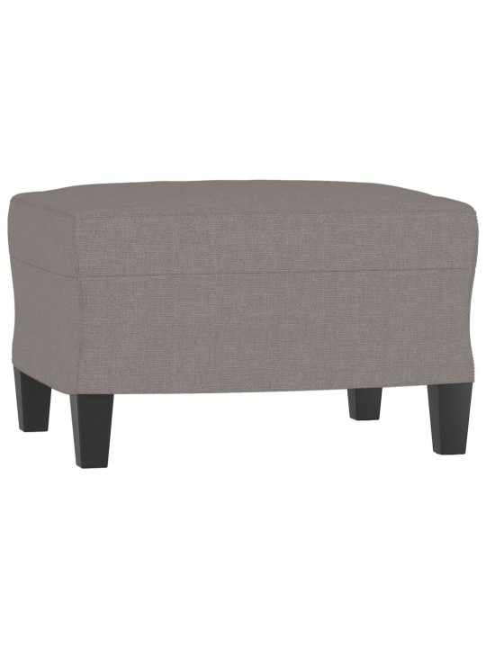 Křeslo s podnožkou taupe 60 cm textil