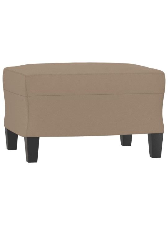 Křeslo s podnožkou cappuccino 60 cm umělá kůže