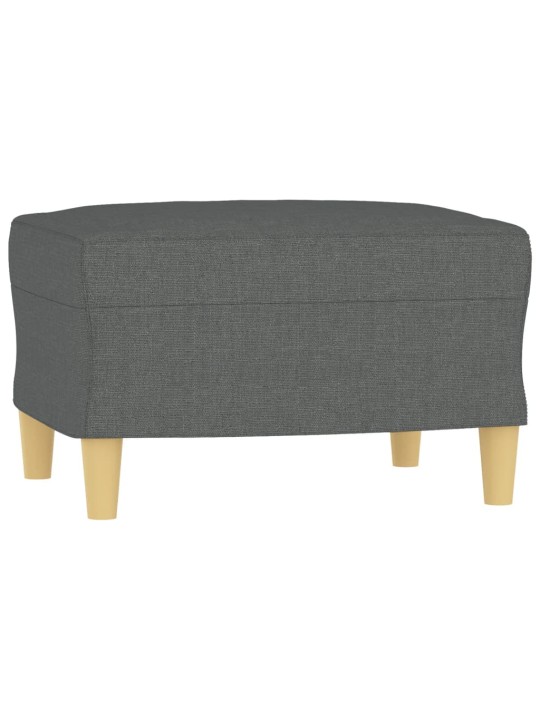 Křeslo s podnožkou tmavě šedé 60 cm textil