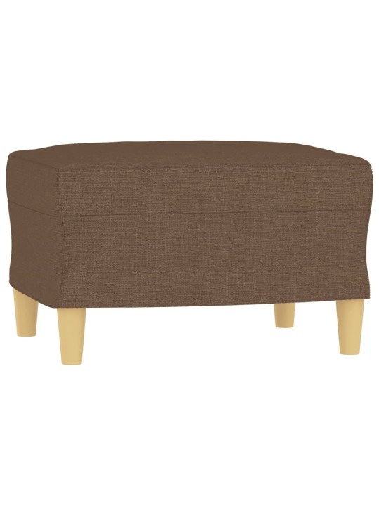 Křeslo s podnožkou hnědé 60 cm textil